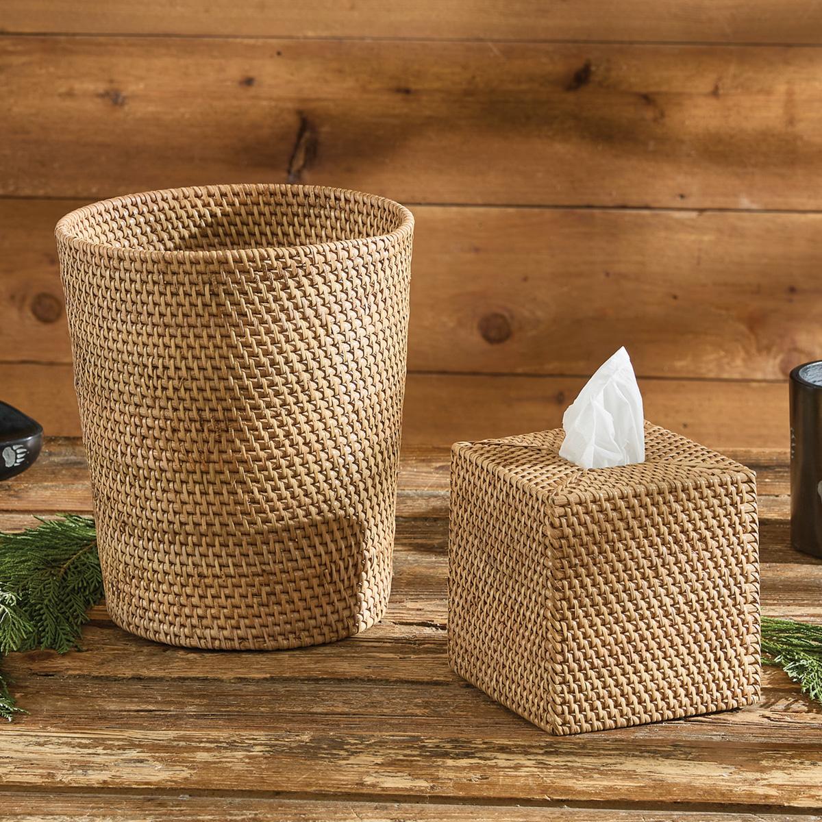 Rattan Tissue Box Holder | Park Designs
